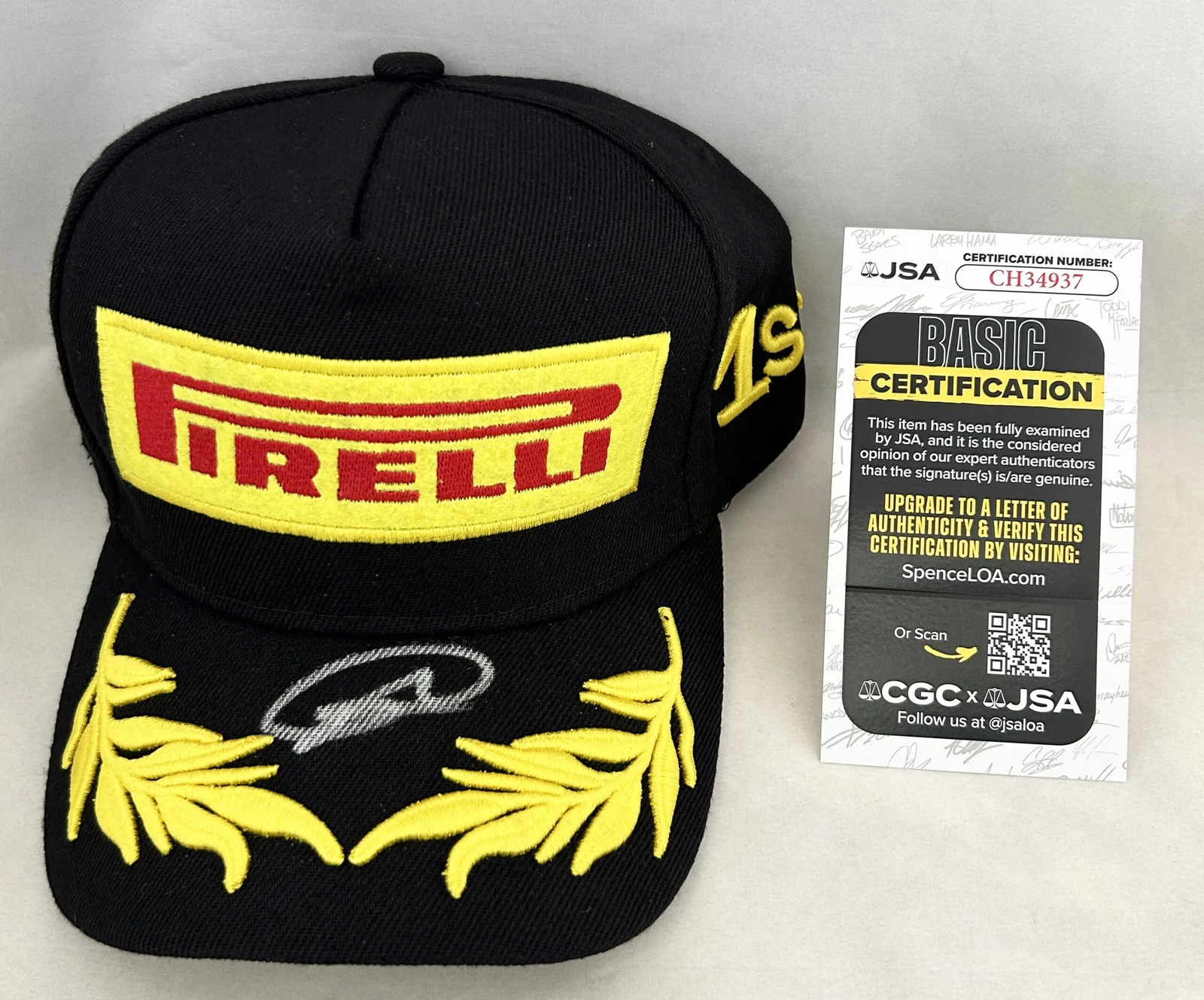 Romain Grosjean Signed Hat Pirelli Haas F1 JSA COA