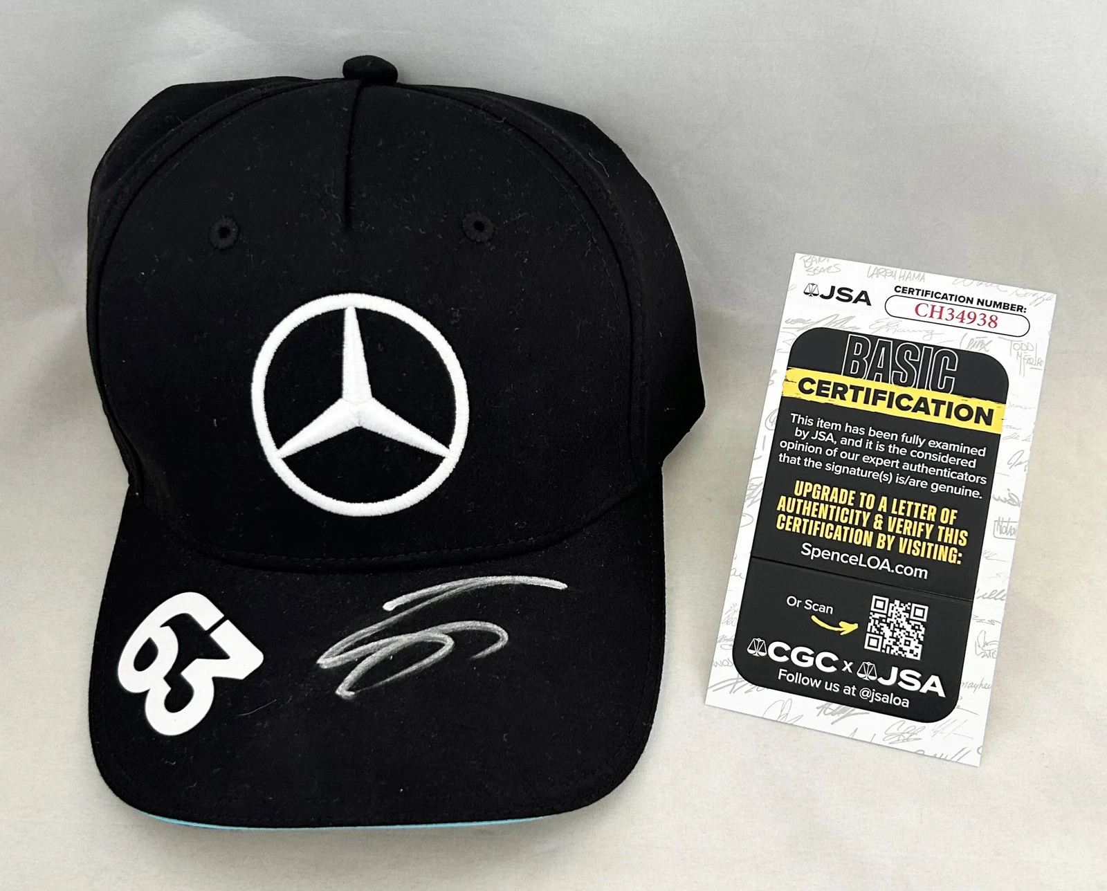 George Russell Signed Hat Mercedes Racing F1 JSA COA