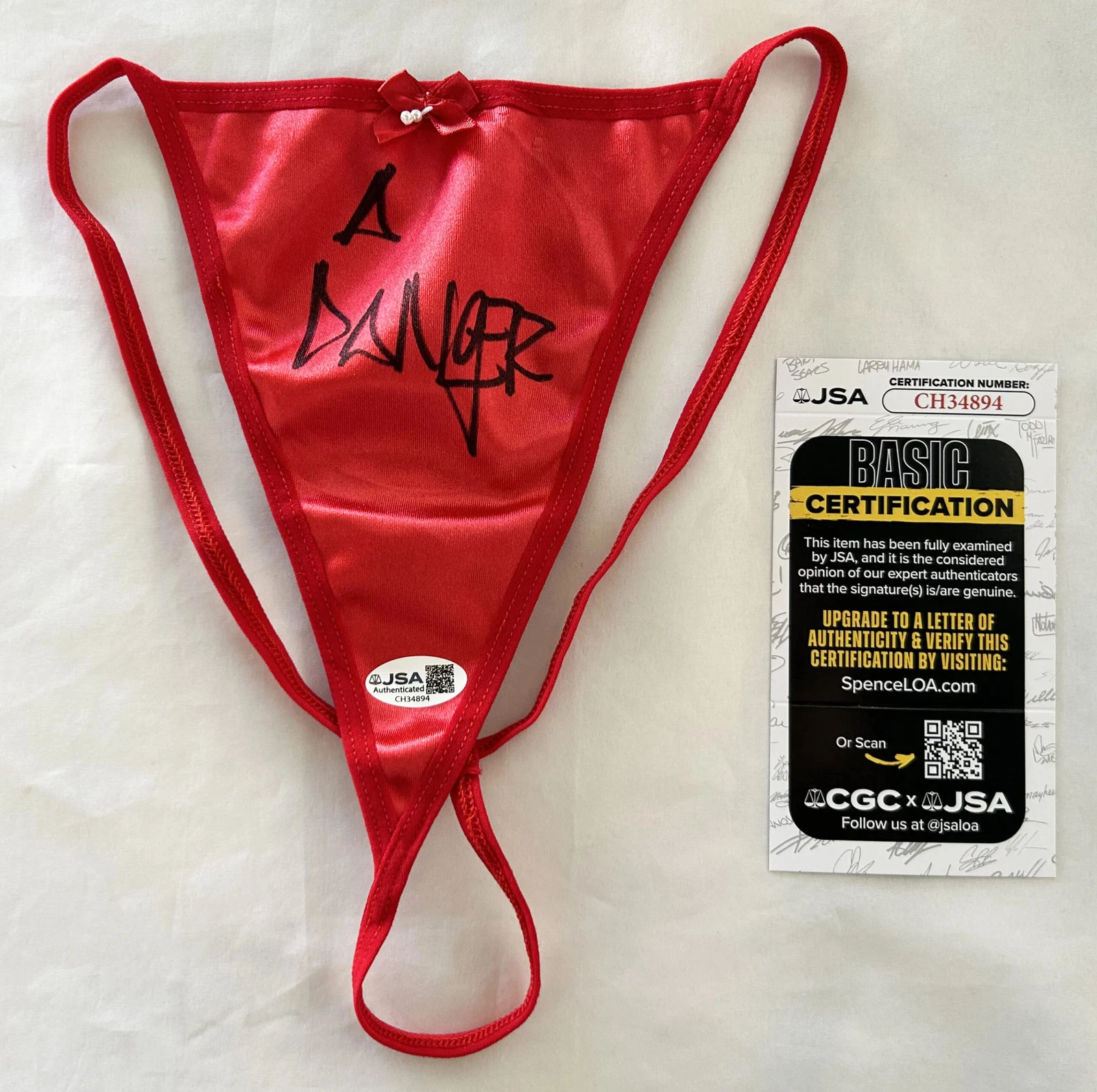 Abella Danger Signed Panties Sexy Porn Star JSA 2 COA