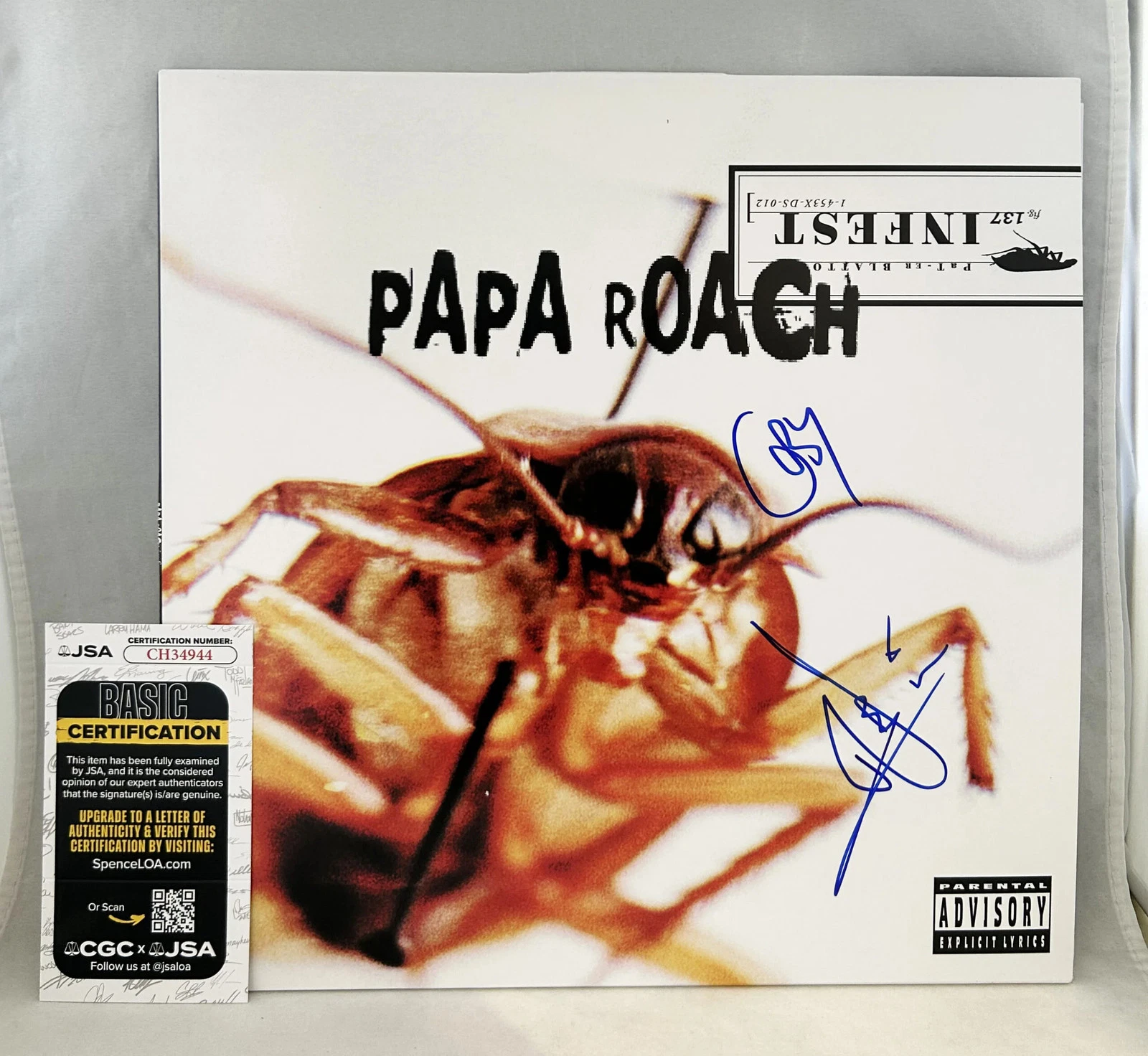 Papa Roach Signed Vinyl LP Album Infest Jacoby Shaddix Tobin Esperance JSA COA