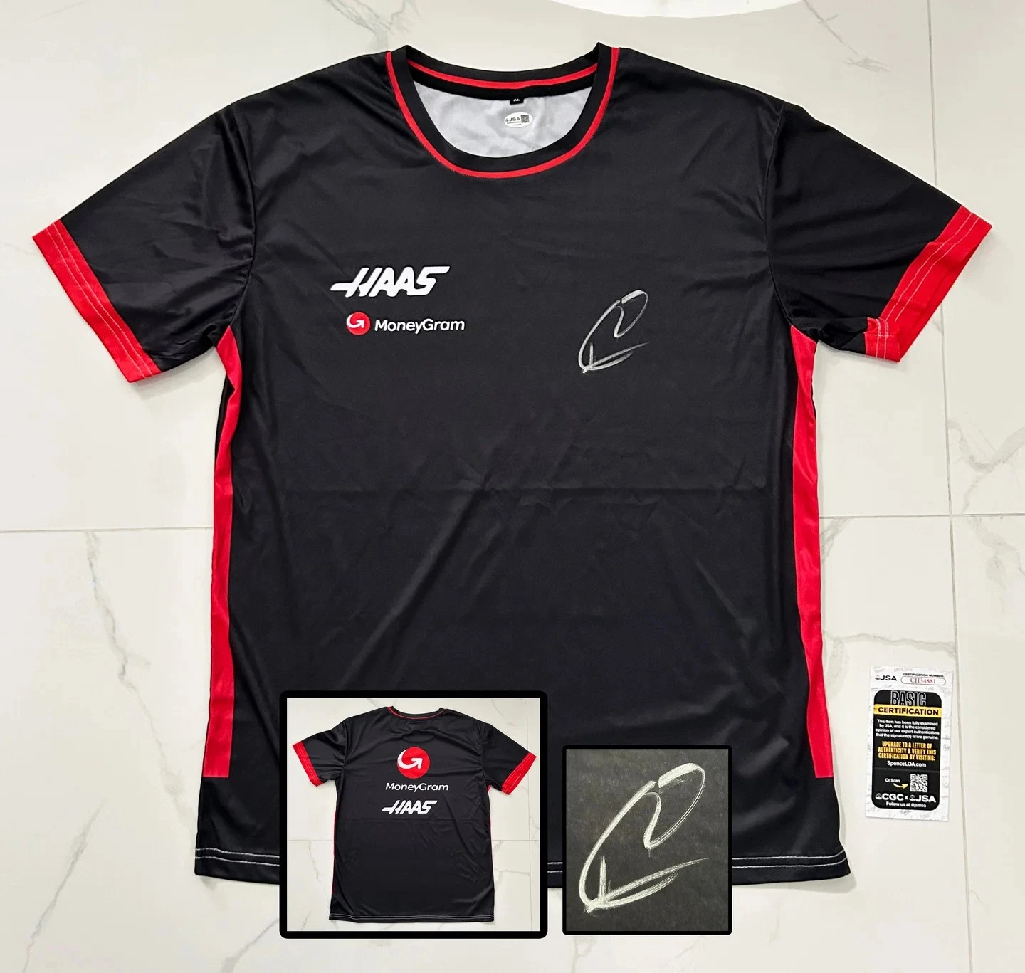 Romain Grosjean Signed Shirt Haas Formula 1 F1 JSA COA