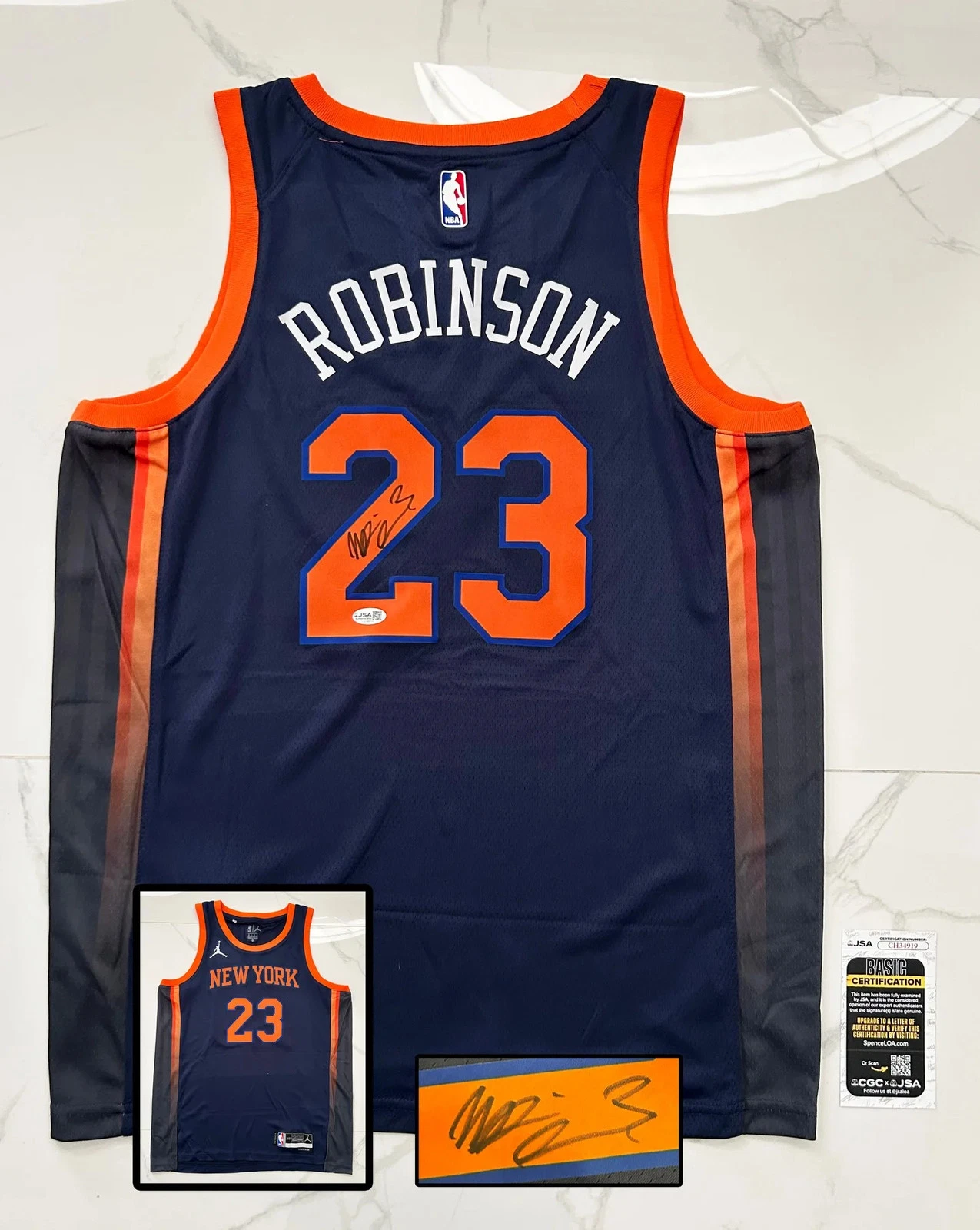 Mitchell Robinson Signed Jersey New York Knicks JSA COA