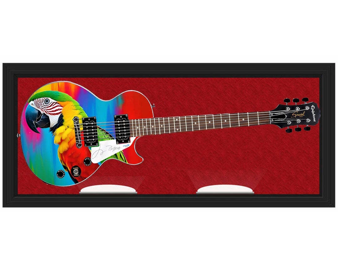 Jimmy Buffett Margaritaville Autographed Custom Epiphone Guitar Custom Display A