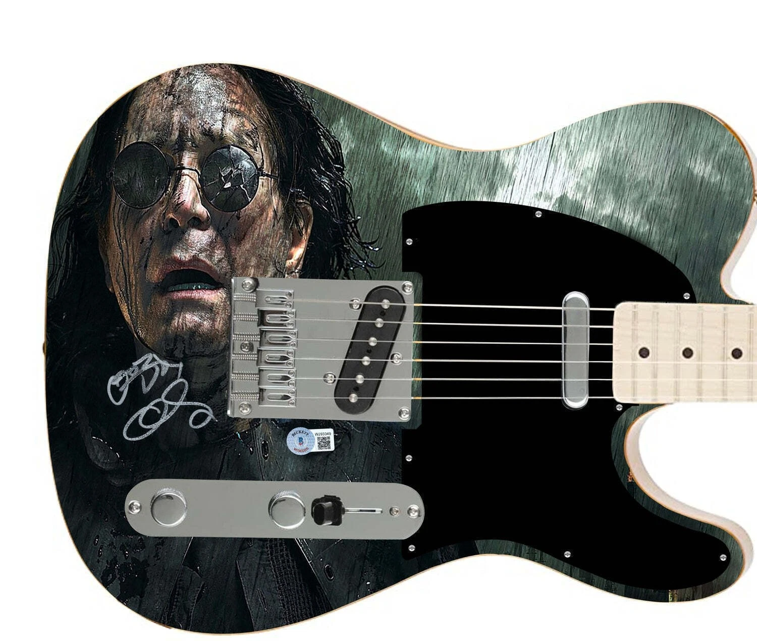 Ozzy Osbourne Autographed Fender Album Lp Cd Art Graphics Photo Guitar BAS Witne