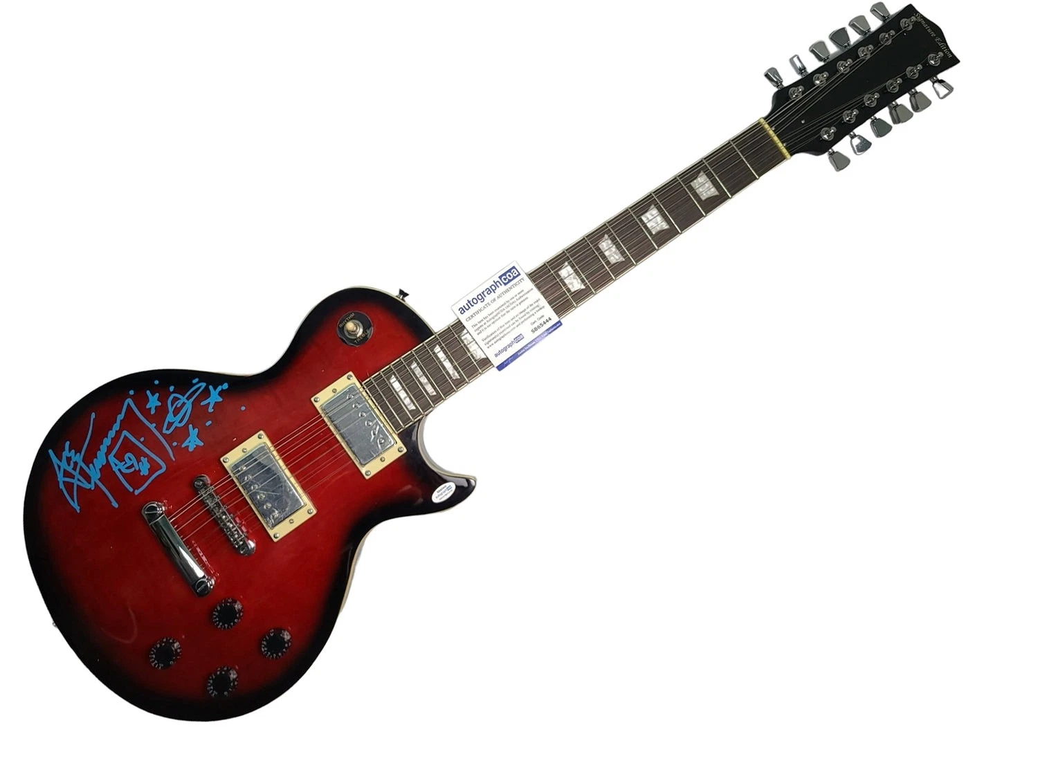 KISS Ace Frehley Signed 12-String Signature Edition Guitar w Sketch ACOA