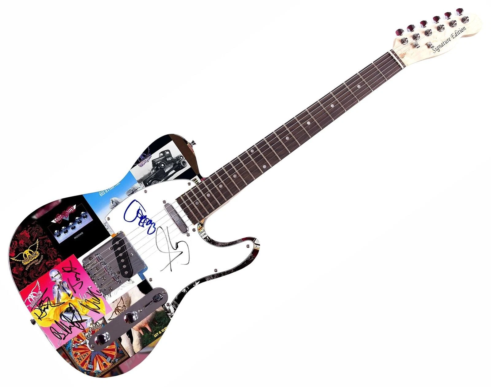 Aerosmith Signed Autographed Custom 1/1 Graphics Album Cd Photo Guitar