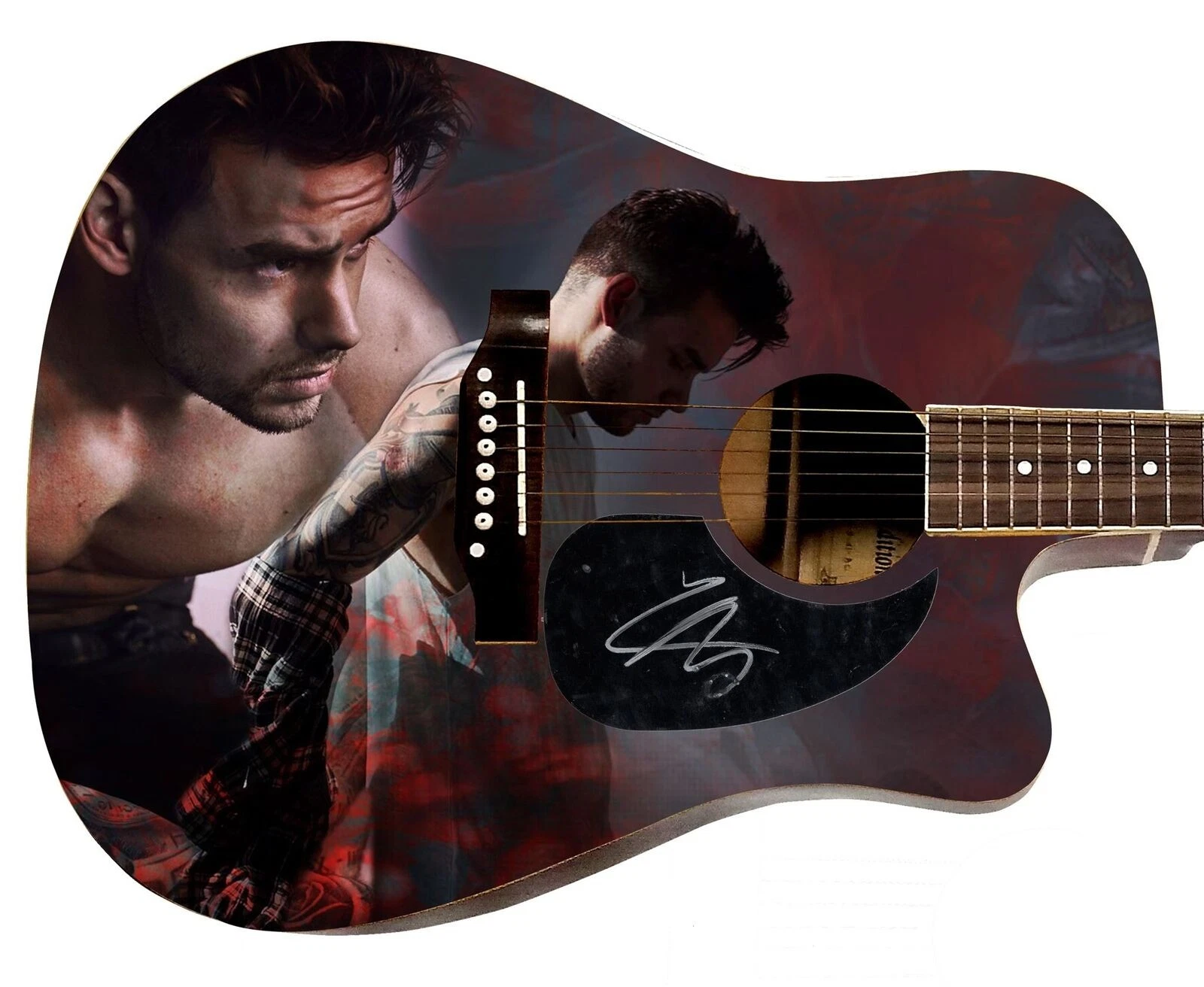 Liam Payne One Direction Signed 1:1 Signature Edition Graphics Photo Guitar