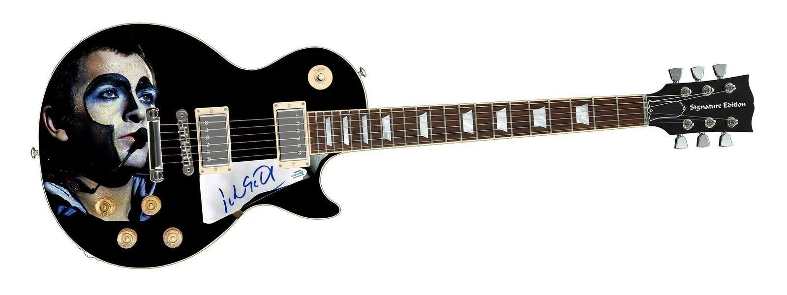 Peter Gabriel Signed Autographed Graphics Photo Guitar ACOA