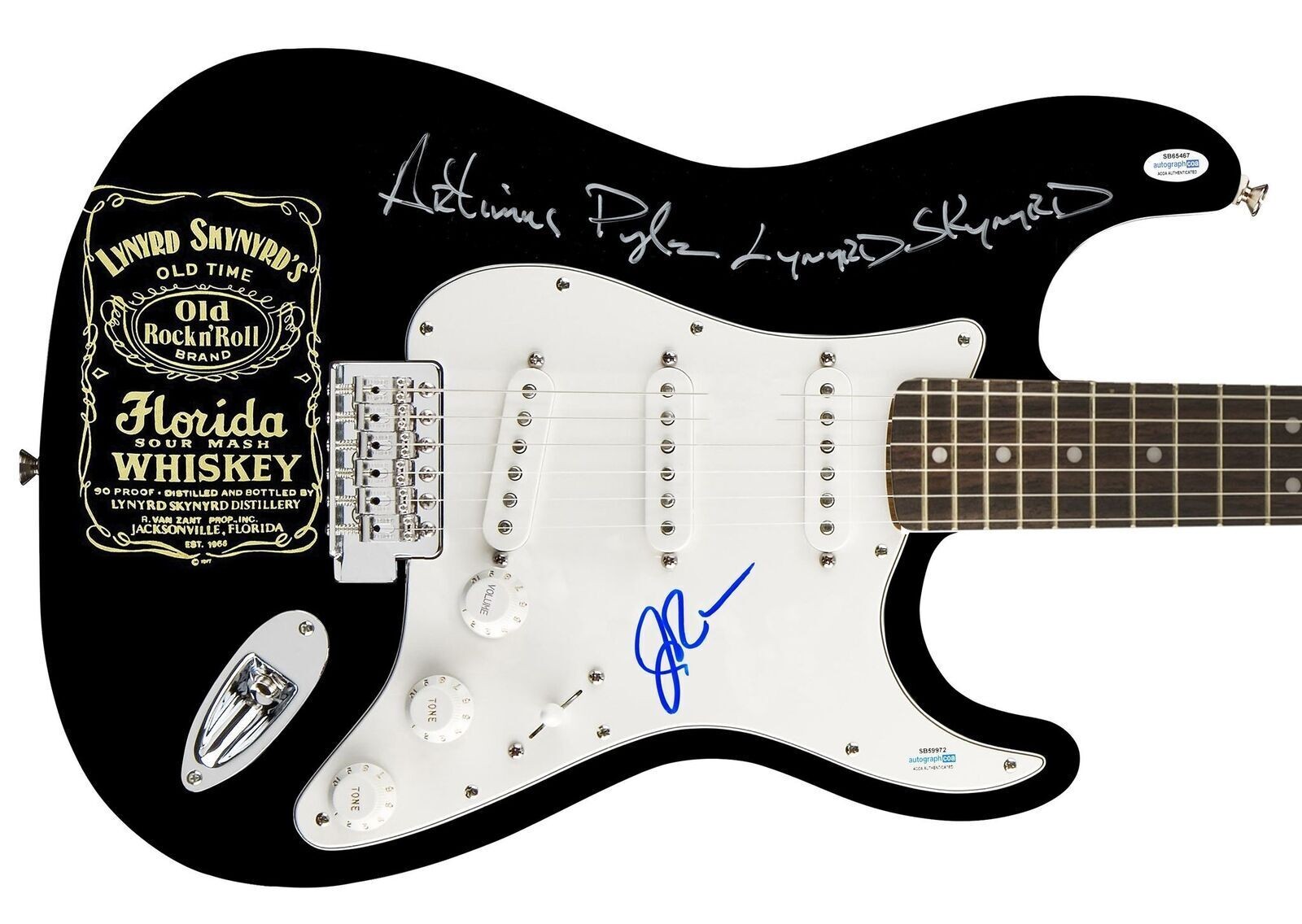 Lynyrd Skynyrd Signed Autographed Photo Graphics Guitar Exact Proof ACOA