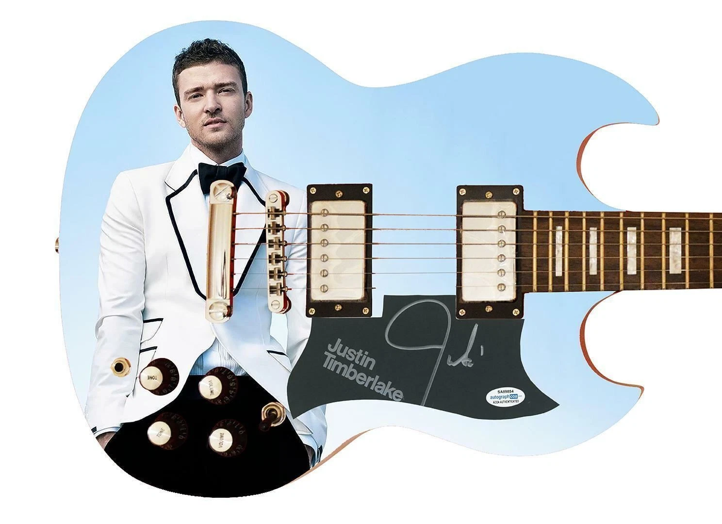 Justin Timberlake Signed Autographed Custom Photo Graphics Guitar ACOA ACOA