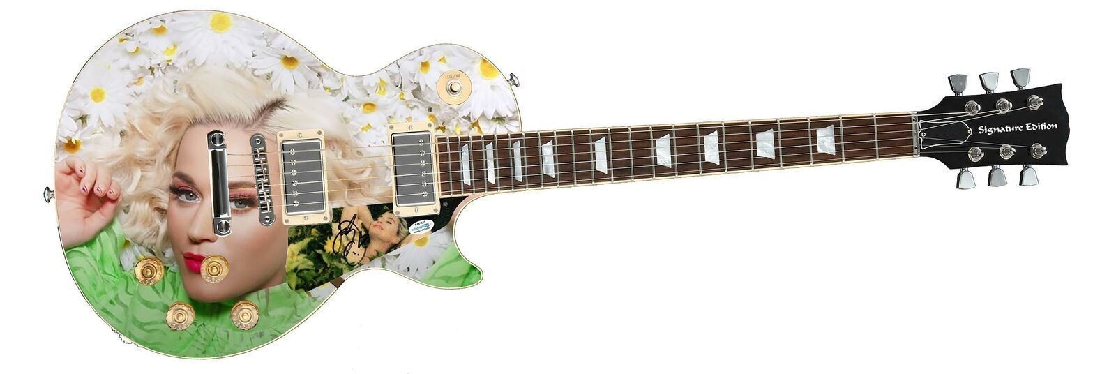 Katy Perry Signed Custom Graphics Photo Guitar Lp Cd Album ACOA