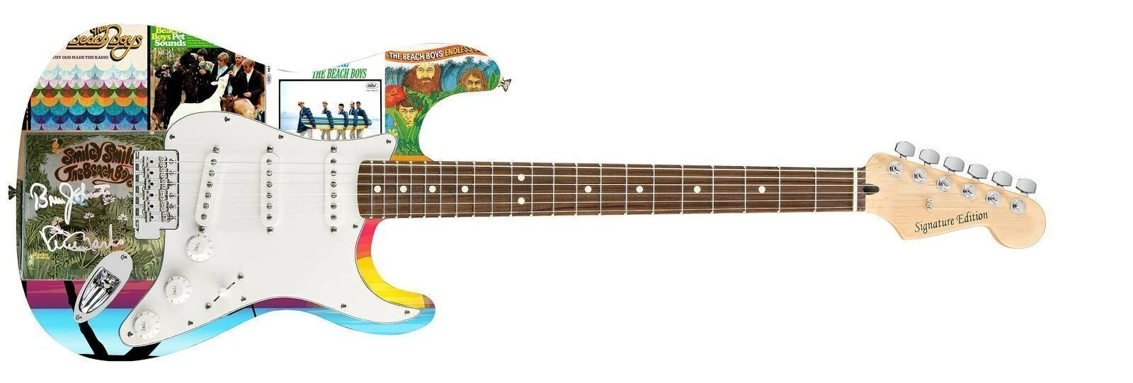 The Beach Boys Signed Albums Photo Graphics Fender Guitar Exact Proof ACOA