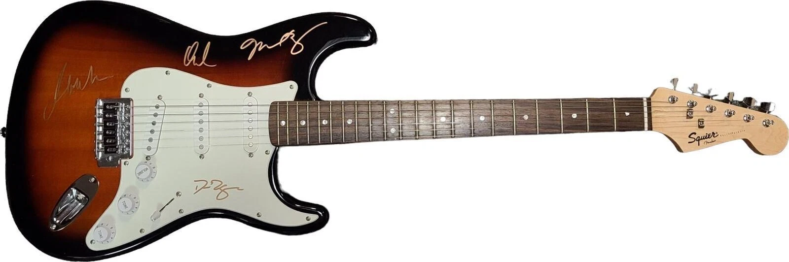 Disturbed Signed Autographed Fender Sunburst Guitar