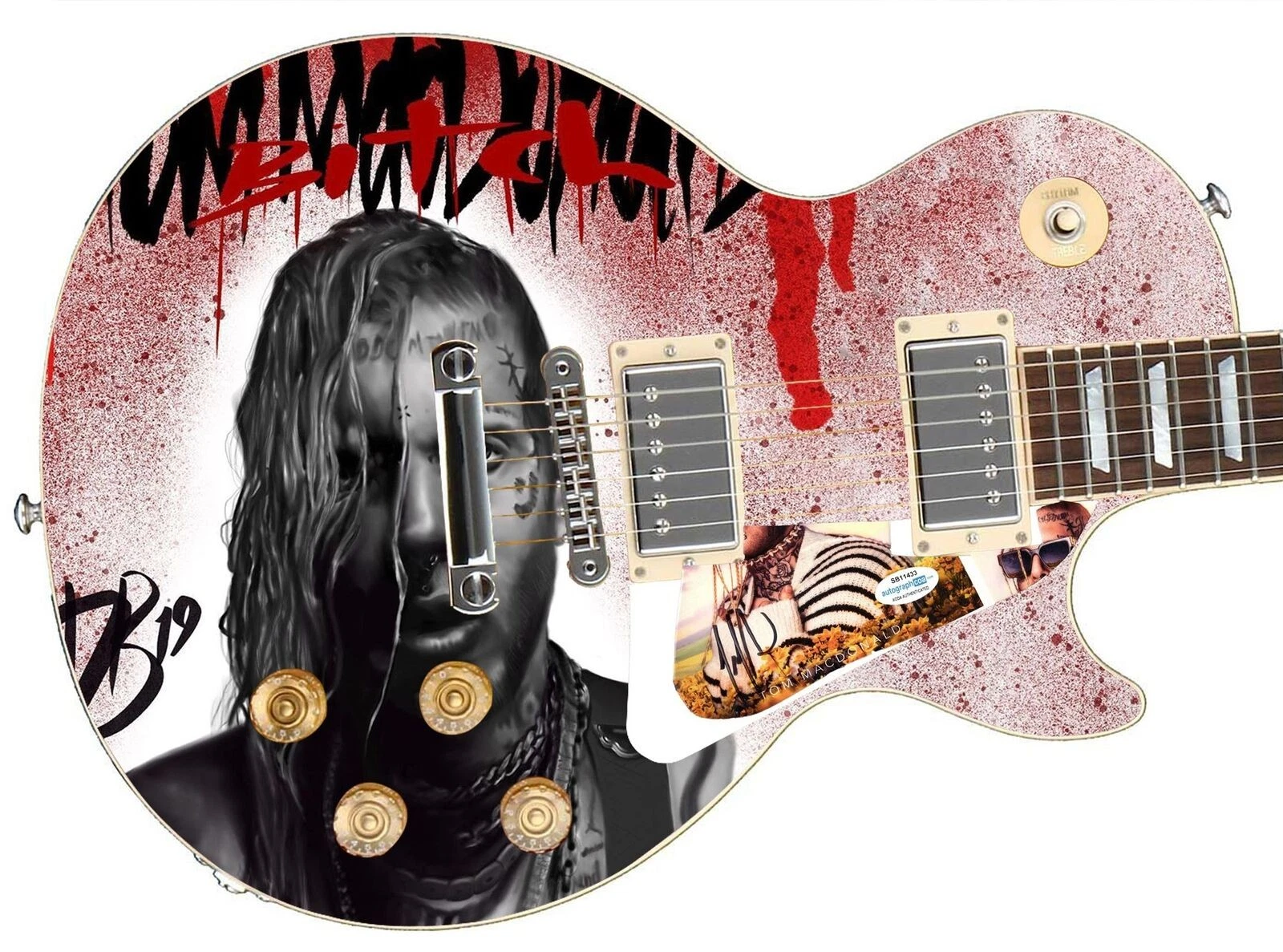 Tom MacDonald Signed Autographed Custom Photo Graphics Guitar ACOA