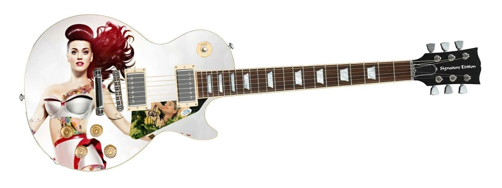 Katy Perry Signed Custom Graphics Photo Guitar Lp Cd Album ACOA