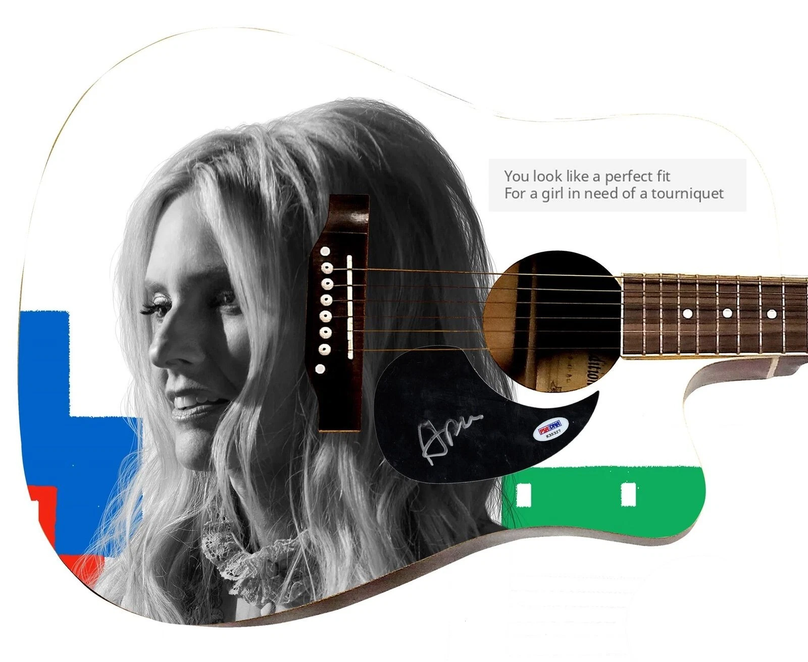 Aimee Mann Signed 1:1 Signature Edition Graphics Photo Guitar PSA