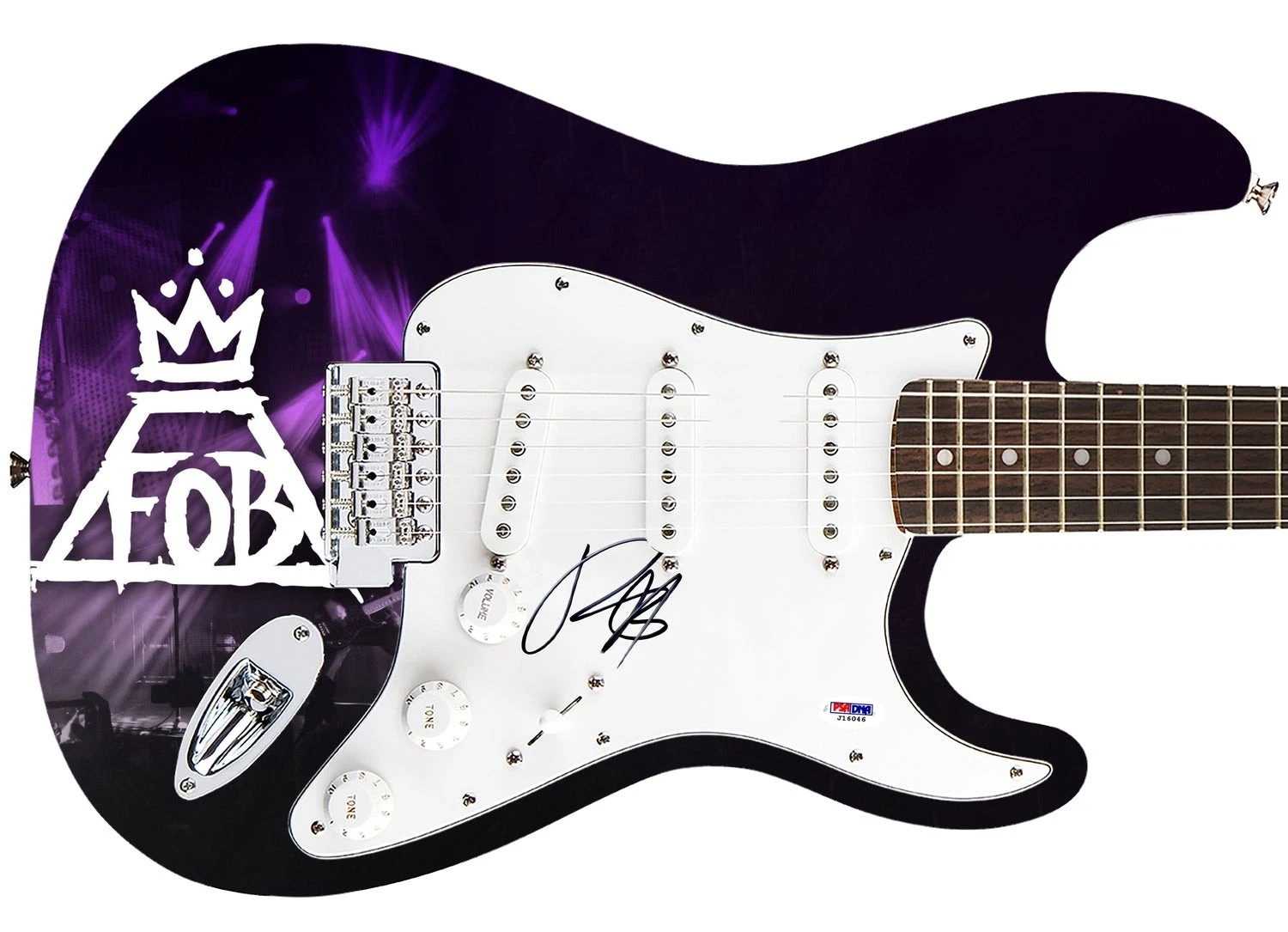Fall Out Boy Patrick Stump Signed Autographed 1/1 Custom Graphics Guitar