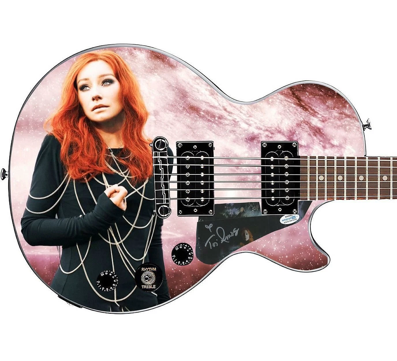 Tori Amos Signed Gibson Epiphone Les Paul Photo Graphics Guitar ACOA ACOA