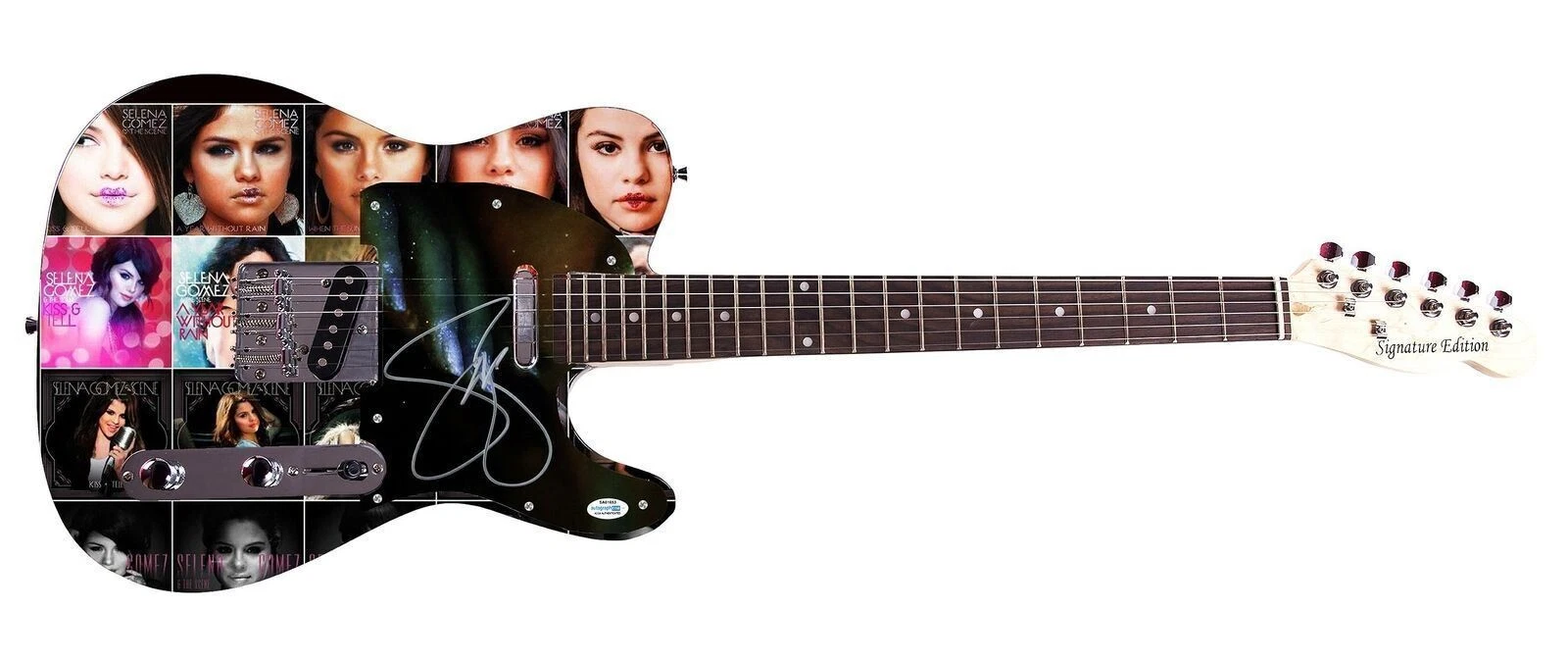 Selena Gomez Signed Album Cover Collage Lp Cd Graphics Photo Guitar ACOA