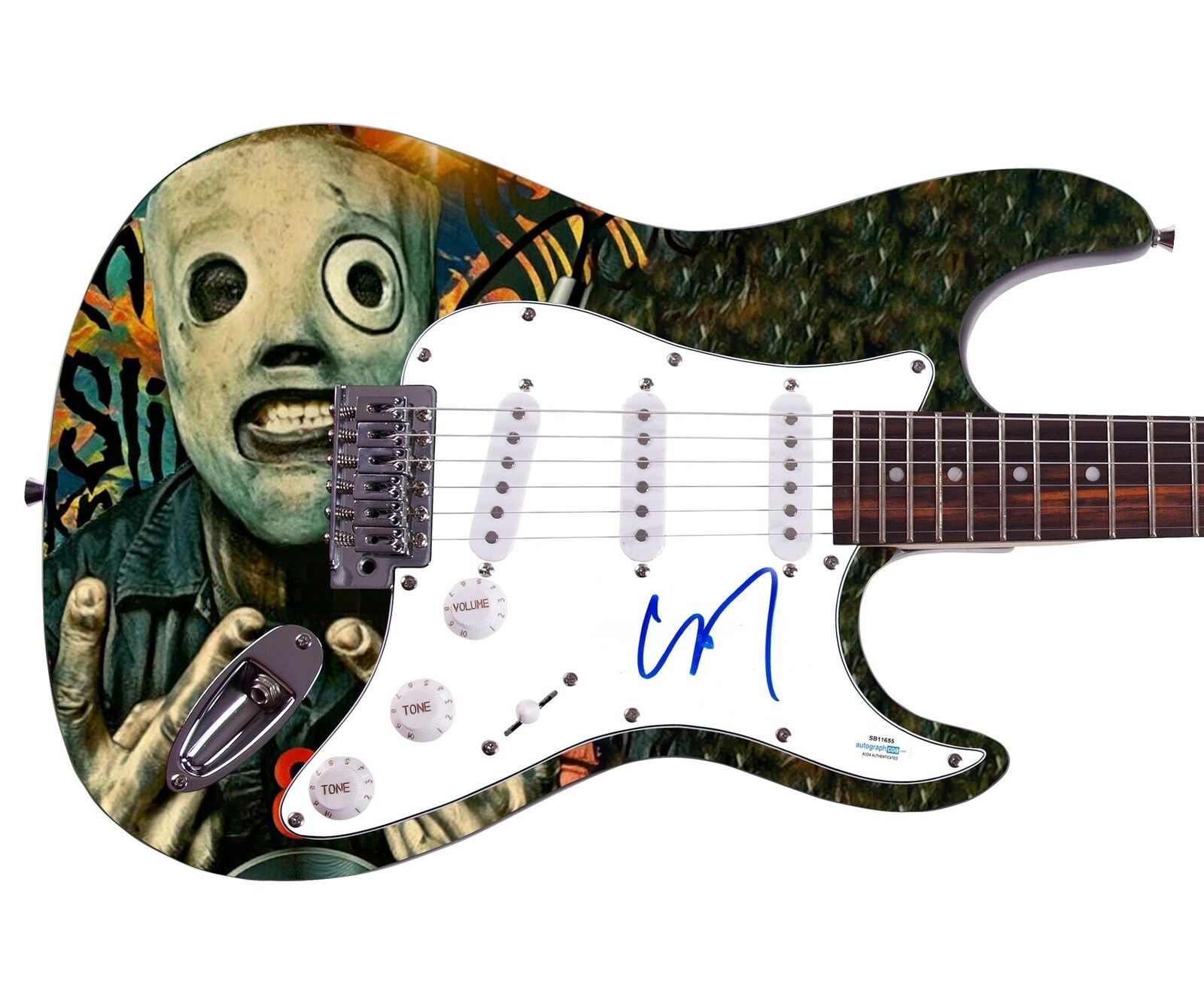 Slipknot Corey Taylor Stone Sour Signed Custom Graphics Guitar Exact Proof