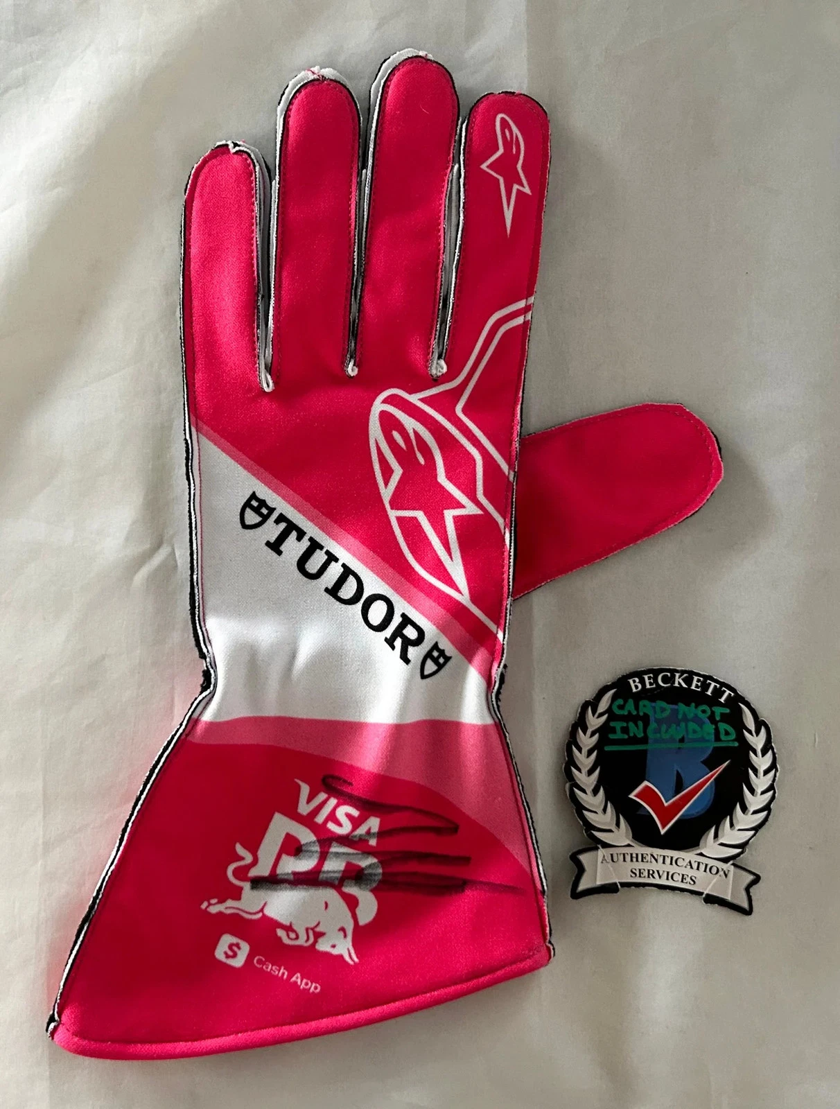 Isack Hadjar Signed Racing Glove 2025 Miami GP Visa Cash App Racing Bulls F1 ...