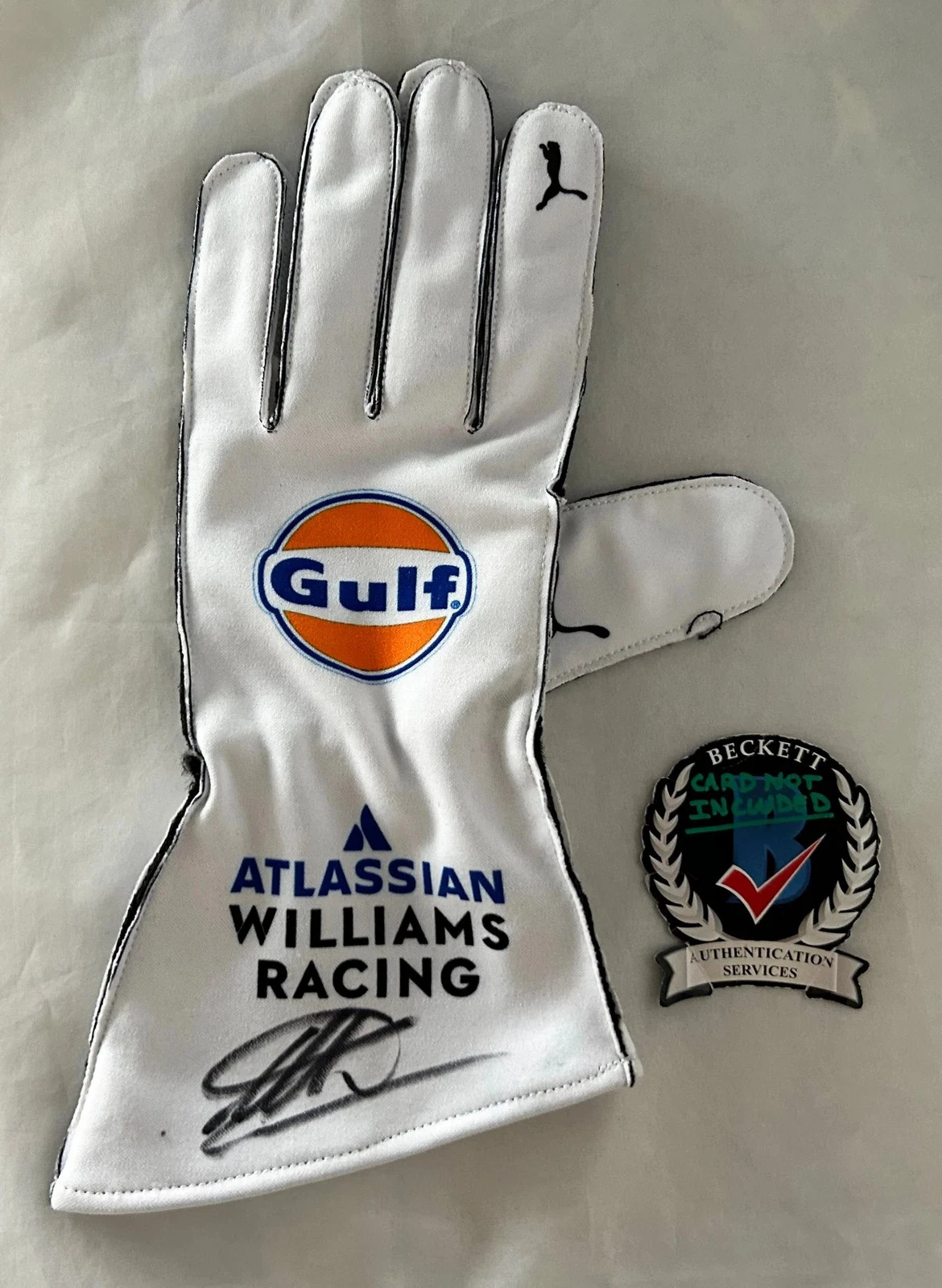 Alexander Albon Signed Racing Glove Williams Racing Formula 1 F1 Beckett BAS ...