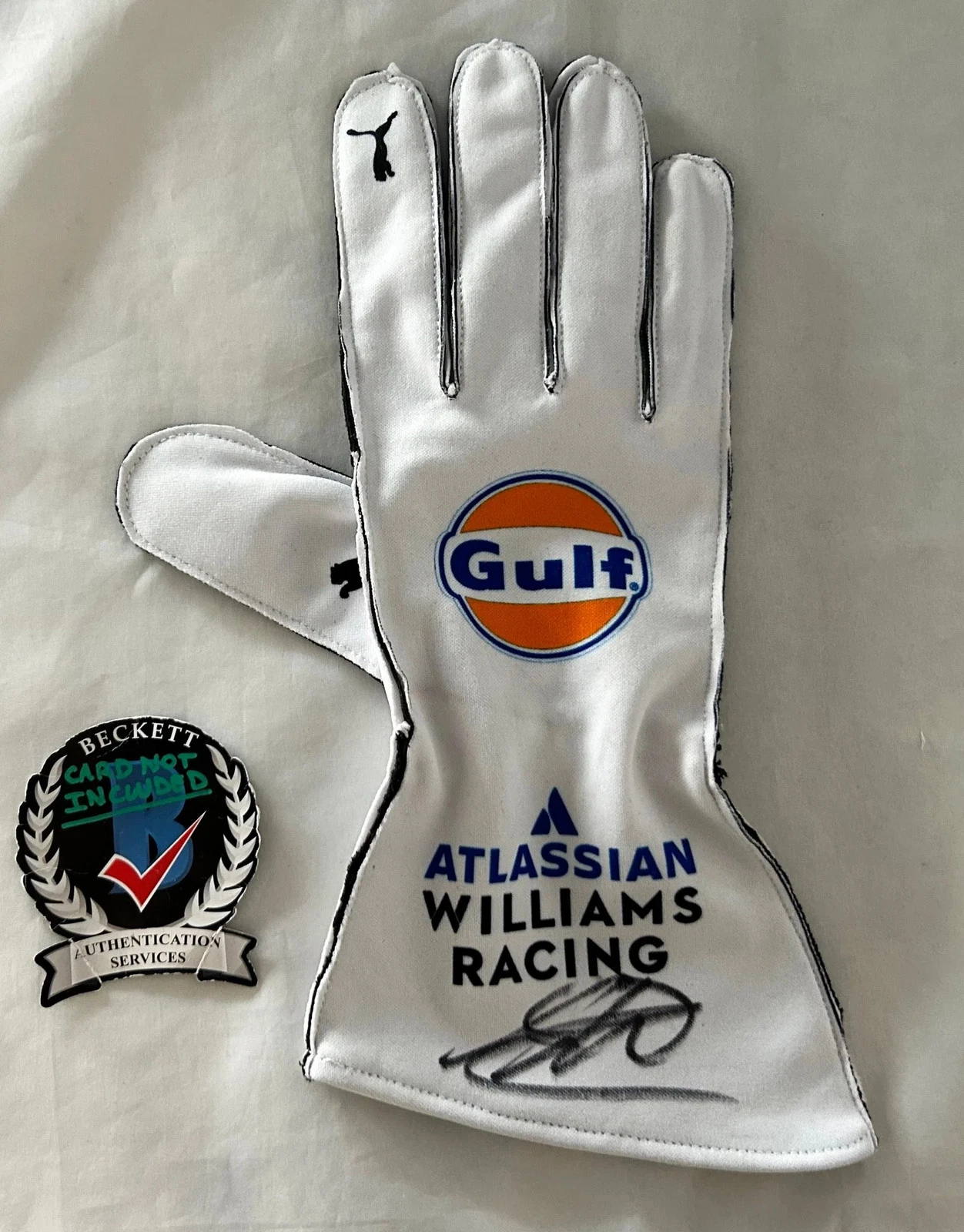 Alexander Albon Signed Racing Glove Williams Racing Formula 1 F1 Beckett BAS COA