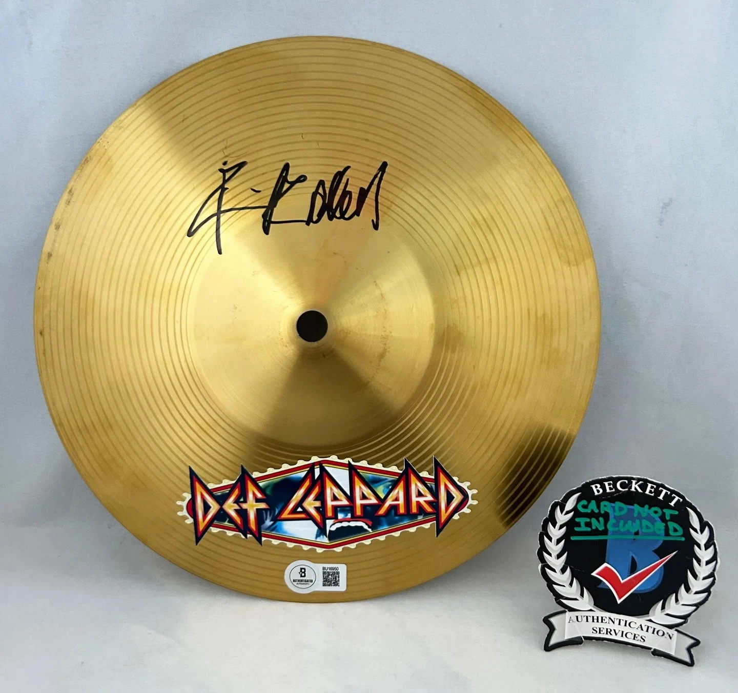 Rick Allen Signed Cymbal Def Leppard Beckett BAS COA