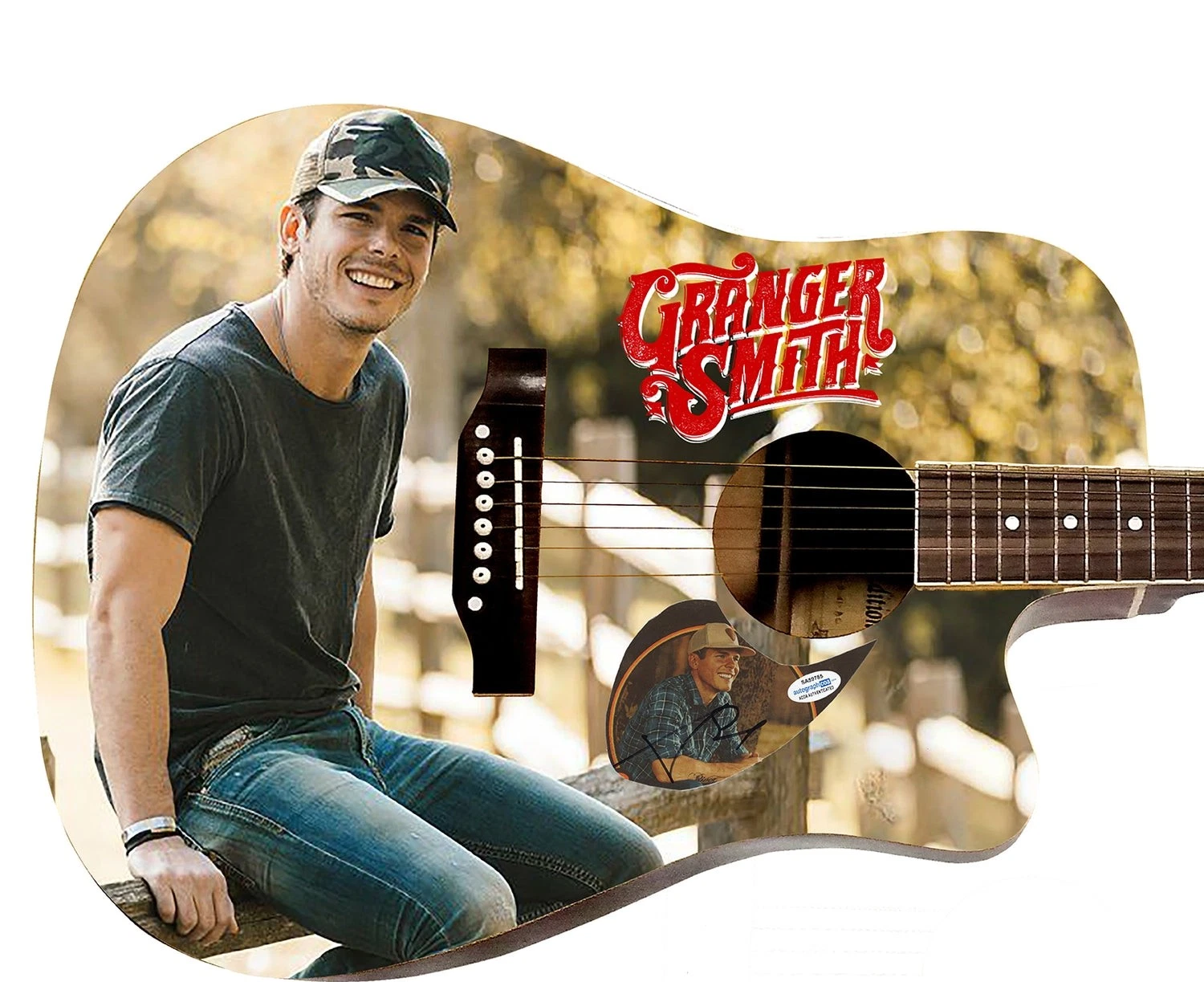 Granger Smith Signed Autographed Custom Photo Graphics Guitar ACOA ACOA