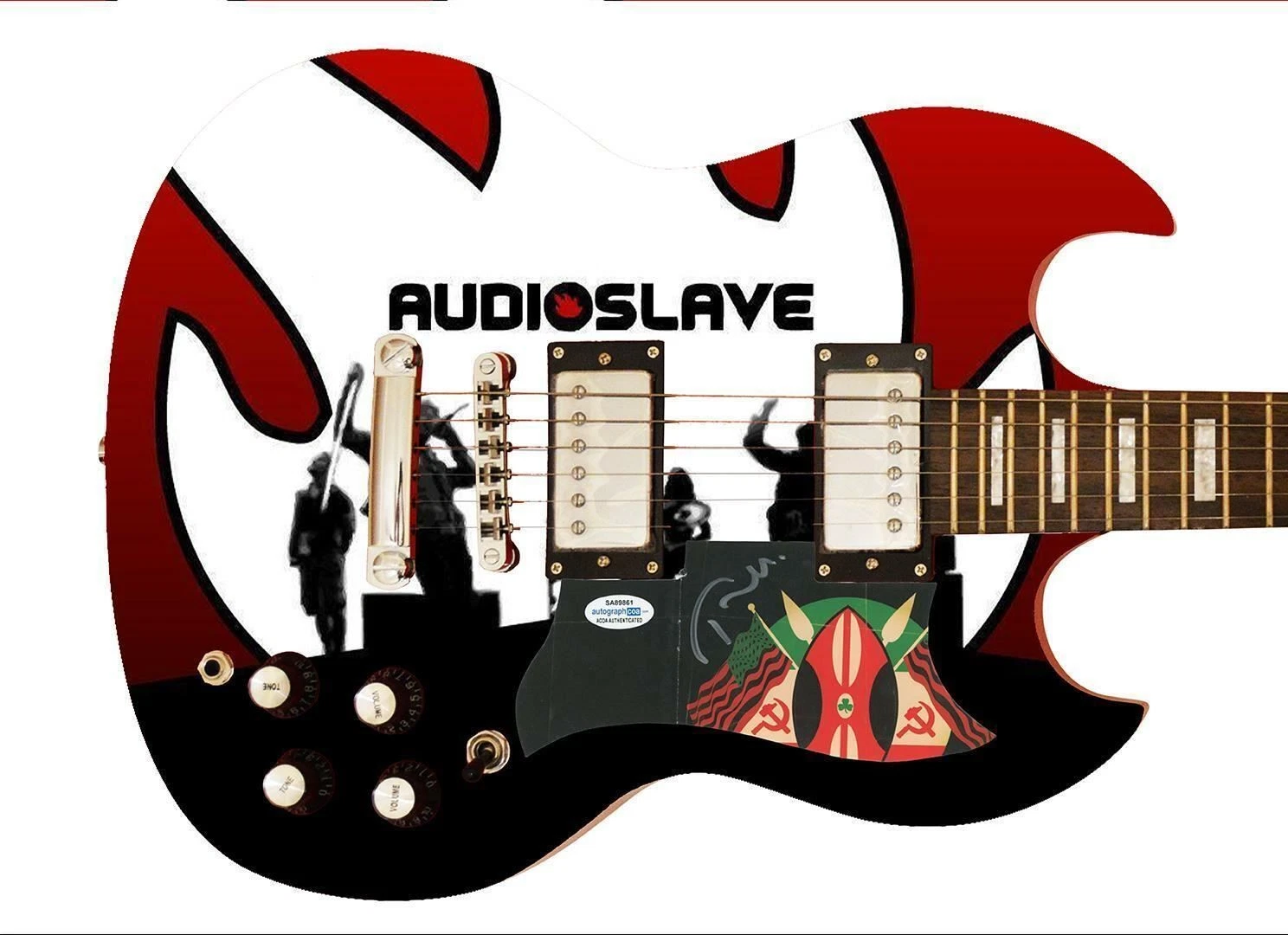 Tom Morello Signed Autographed Audioslave Custom Photo Graphics Guitar ACOA ACOA