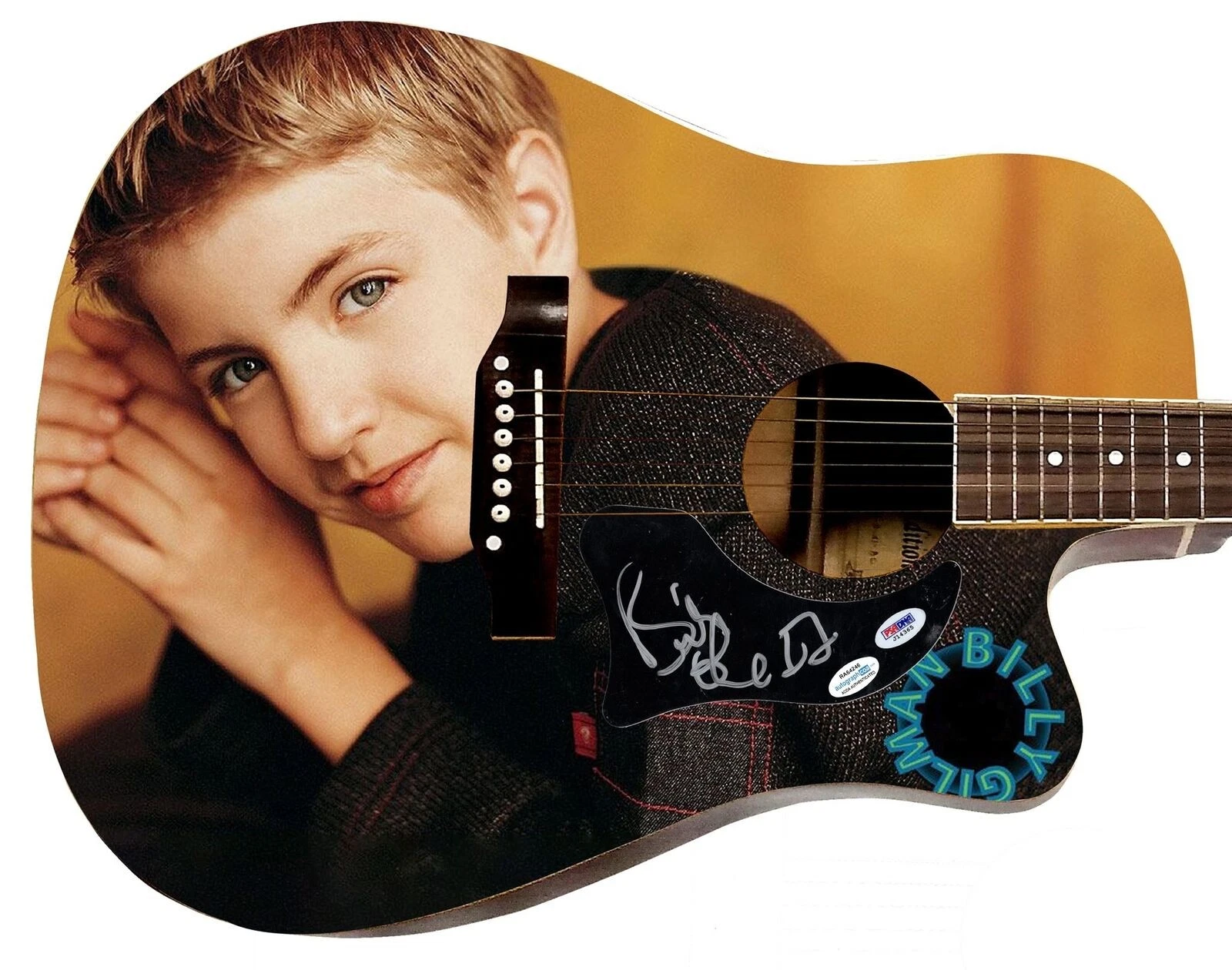 Billy Gilman Signed 1:1 Signature Edition Graphics Photo Guitar PSA