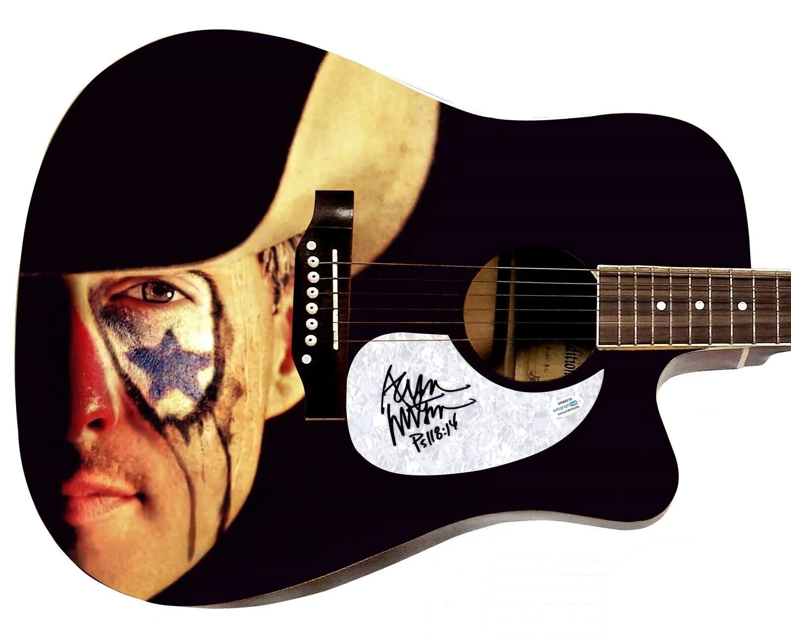 Aaron Watson Signed Custom Graphics 1/1 Acoustic Guitar