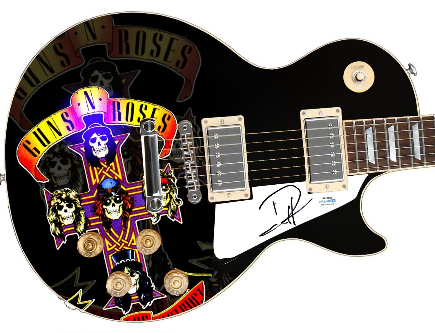 Guns N Roses Duff McKagan Signed Custom Graphics Album Guitar