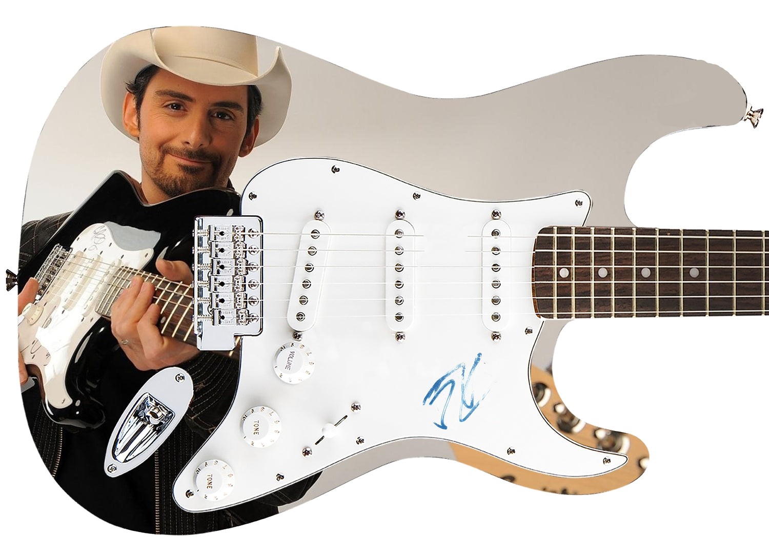 Brad Paisley Signed Autographed 1/1 Custom Graphics Guitar