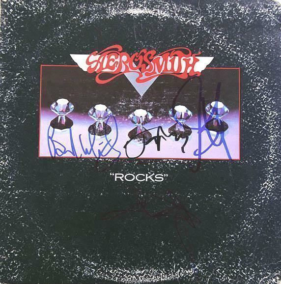 Aerosmith Autographed Tyler Perry plus Signed Rocks Album