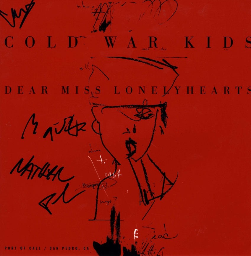 Cold War Kids Signed X4 Lonely Hearts Album Flat