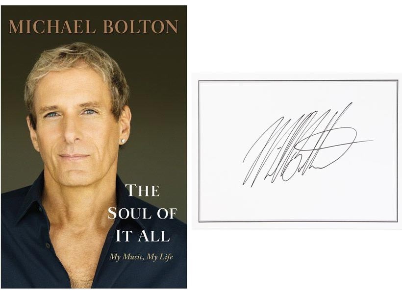 Michael Bolton Signed Autographed The Soul of It All HC Book RD