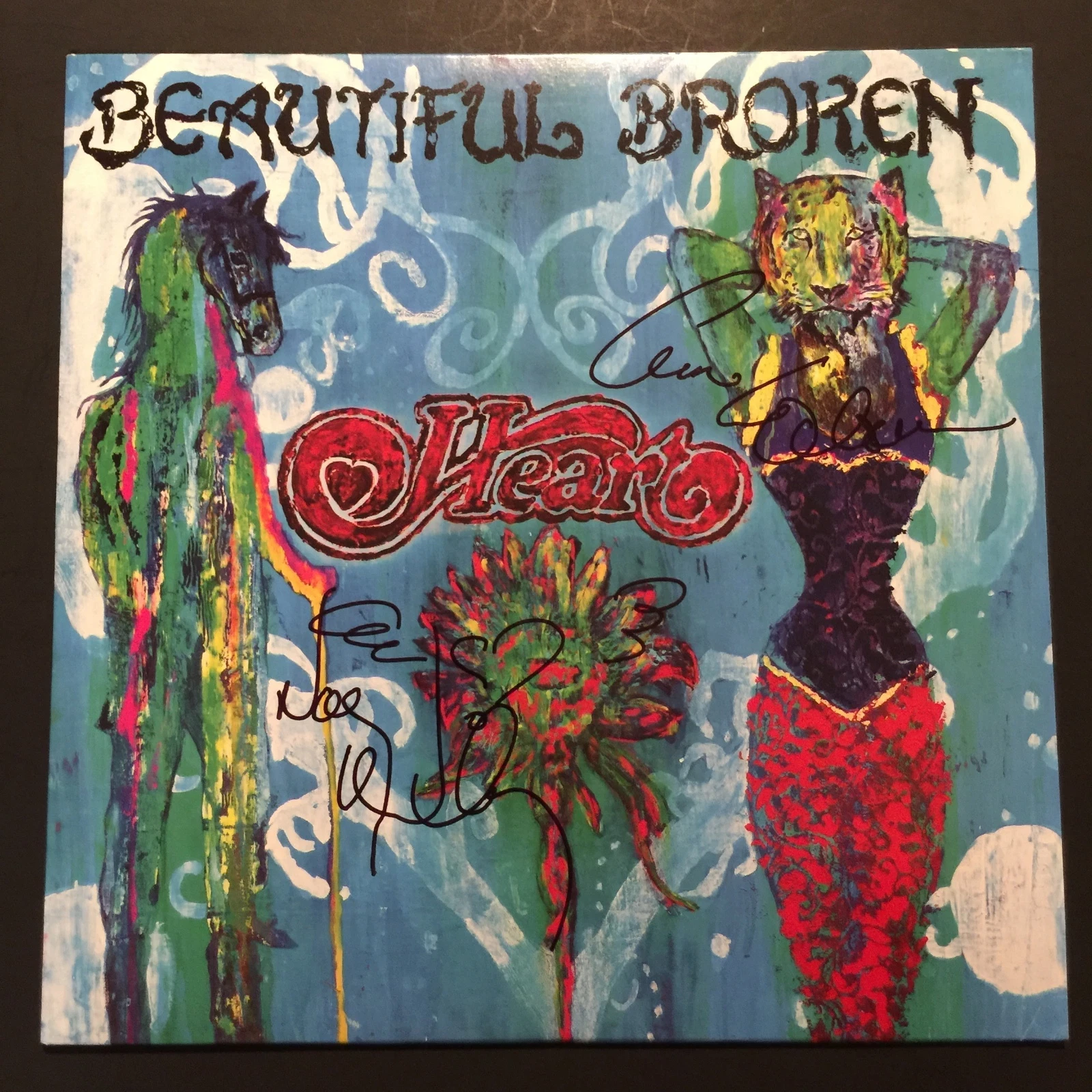 Heart Ann Nancy Wilson Signed Autograph Record Album JSA COA Beautiful Broken