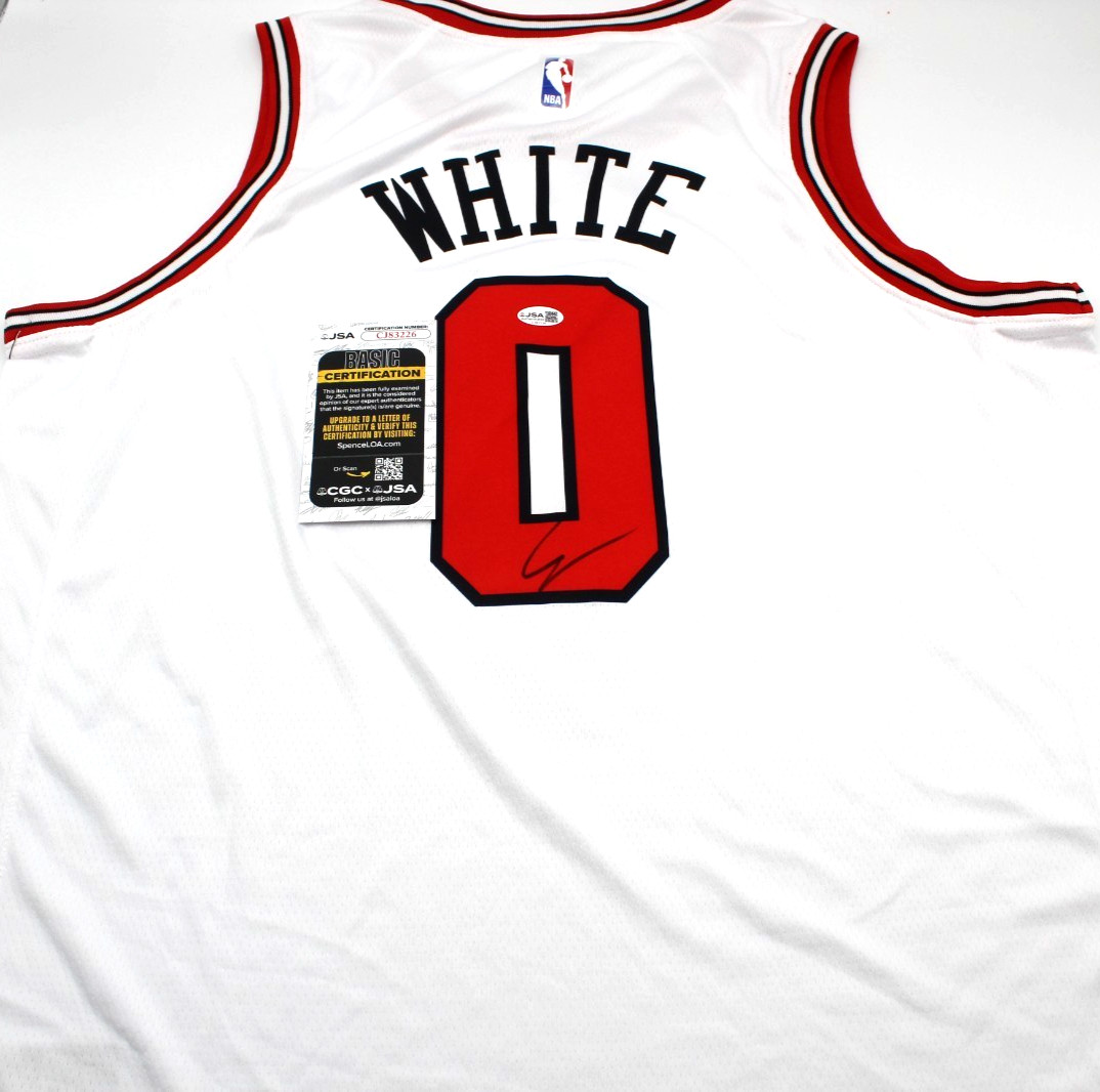 Coby White Signed Chicago Bulls Brand New White XL Jersey W/JSA COA CJ83226