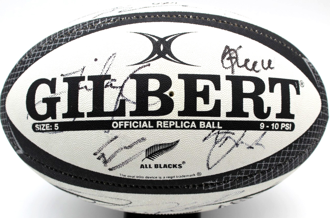 2025-26 New Zealand All Blacks Signed Gilbert Match Rugby Full Size Ball W/COA