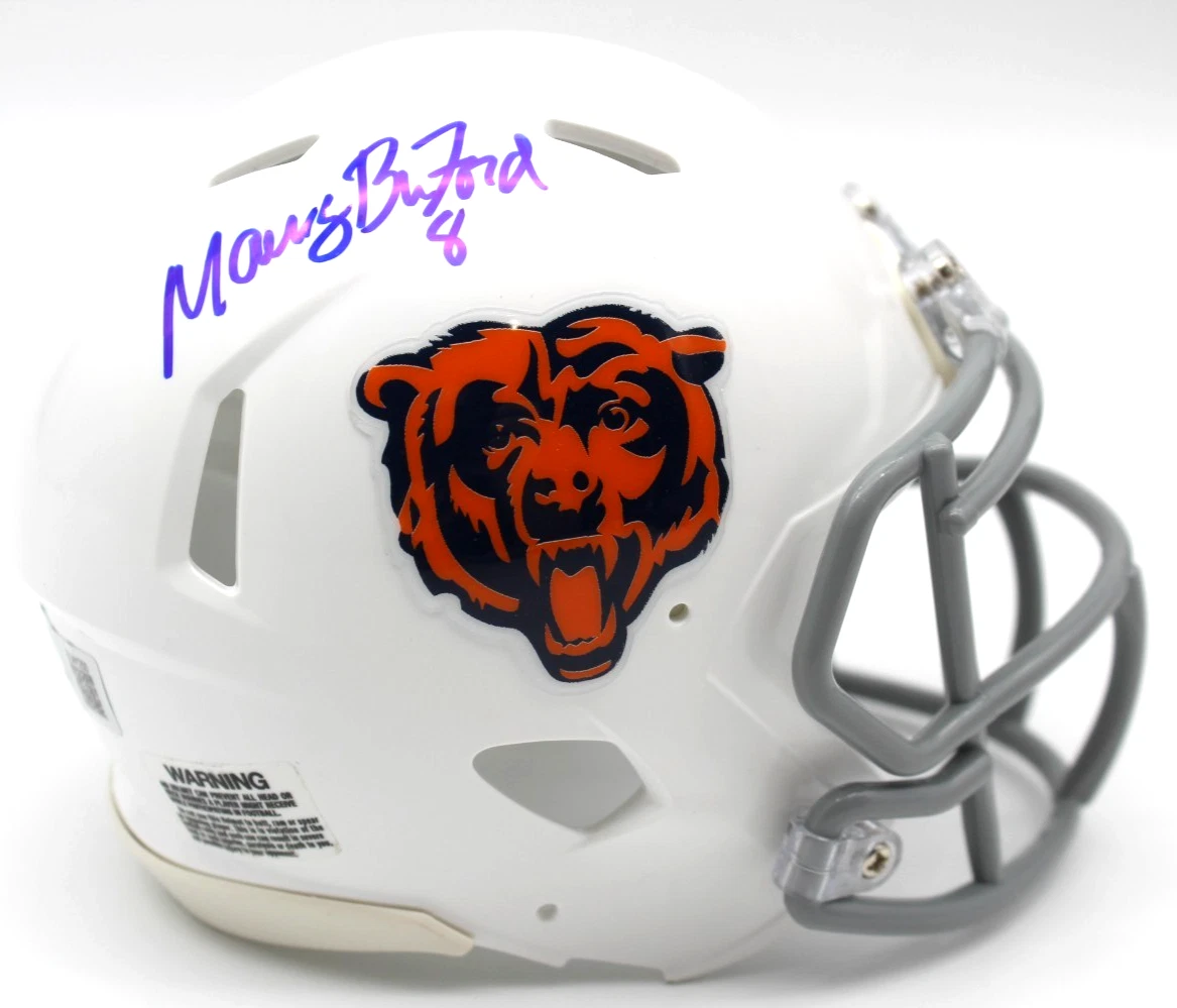 Maury Buford Signed Custom Chicago Bears Mini Helmet w/Beckett COA BU41250