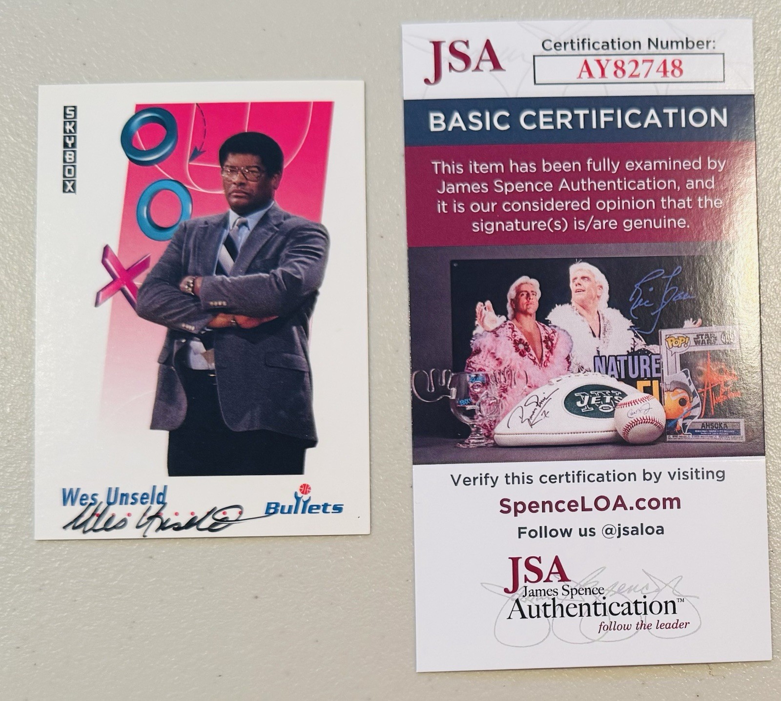 Wes Unseld Signed Autographed 1990-91 Hoops Card #344 JSA Cert
