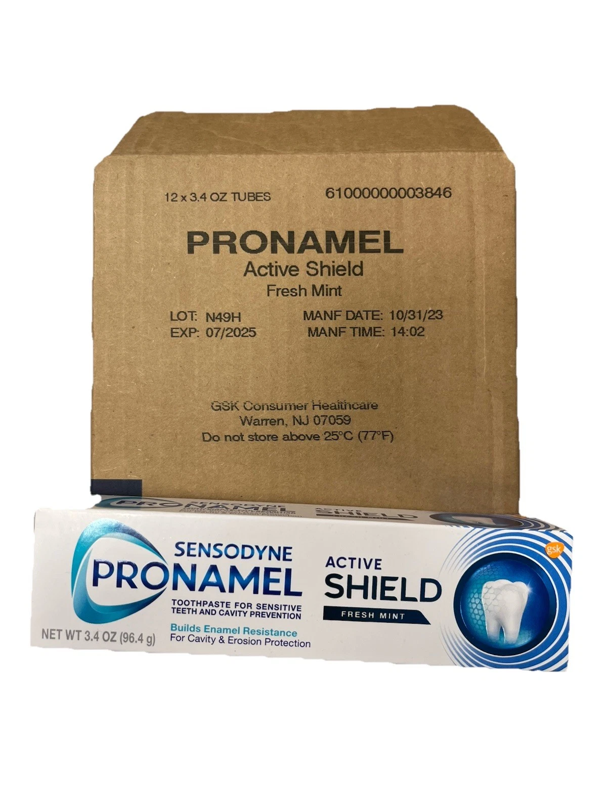 Sensodyne Pronamel LOT 12 Active Shield Enamel Toothpaste Fresh Mint 3.4oz READ