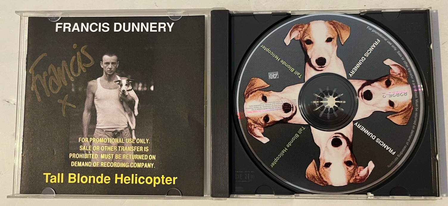 Francis Dunnery Tall Blonde Helicoptor Signed Autographed CD Book BAS Guaranteed