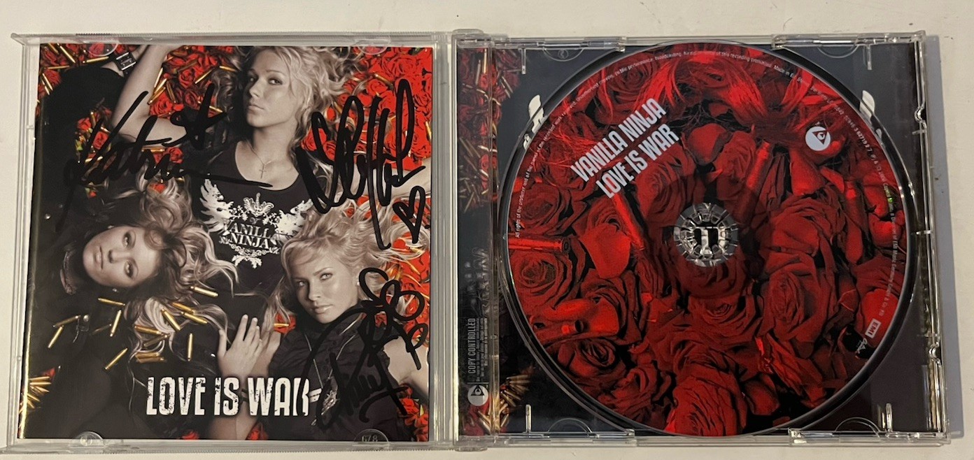 Vanilla Ninja Love Is War Signed Autographed CD Book BAS Guaranteed