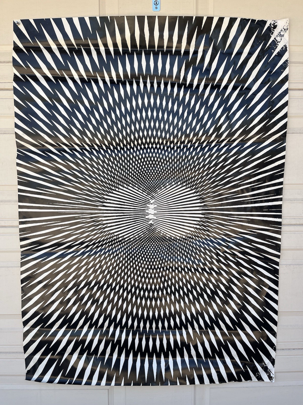 Trippy Psychedelic Vintage B&W 1960's 1970's HUGE 41.5