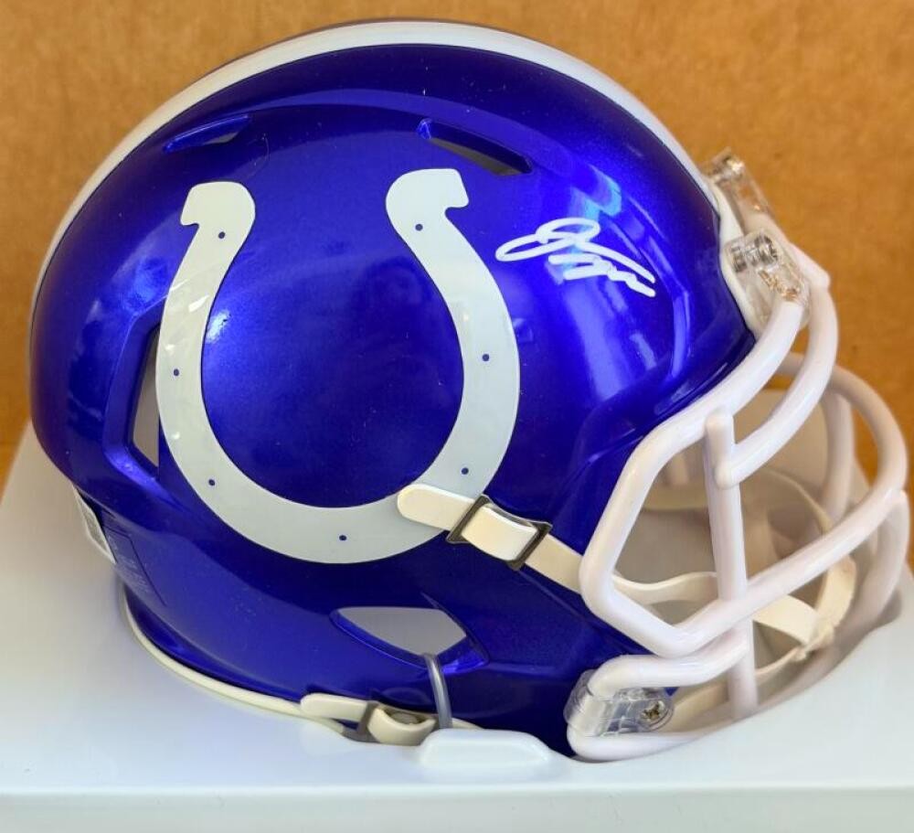 JONATHAN TAYLOR INDIANAPOLIS COLTS SIGNED FLASH MINI HELMET BECKETT AUTHENTIC