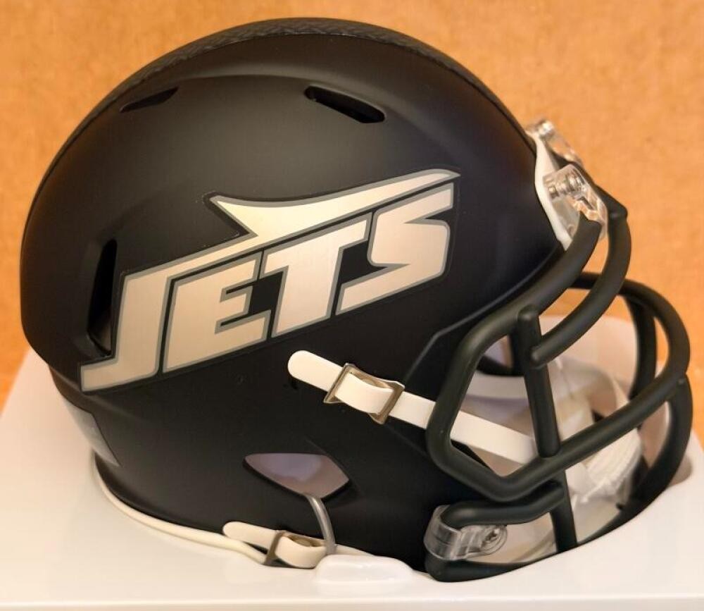 NEW YORK JETS  UNSIGNED RIVALRY MINI HELMET WITH COA