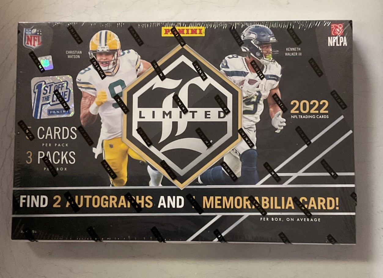 2022 PANINI LIMITED NFL FOOTBALL HOBBY BOX FOTL FIRST OF THE LINE FACTORY SEALED