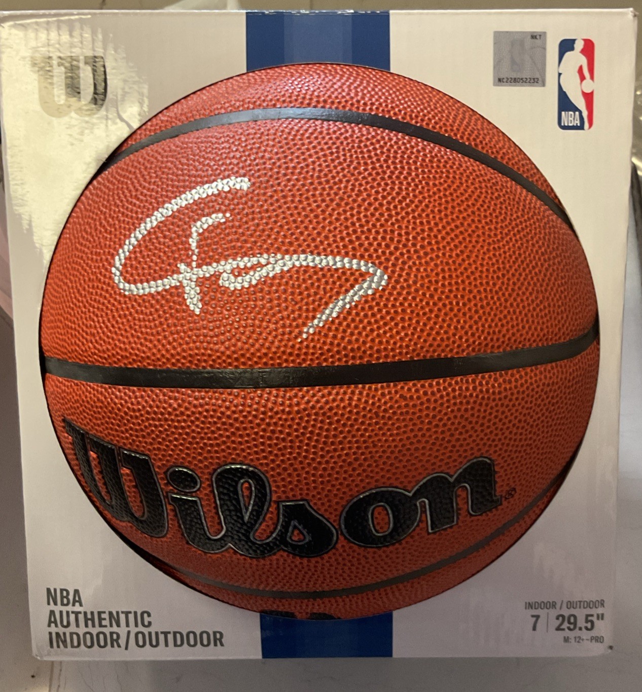 Cooper Flagg Mavericks Signed  Wilson Authentic Series I/O  Basketball Beckett